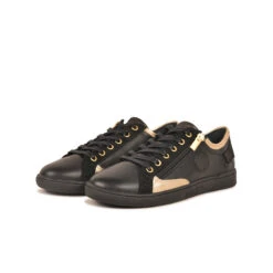 Pataugas JESTER/MIX F4I NOIR/DORÉ -Pataugas Soldes 628254 BASKET FEMME JESTER MIX F4H NOIR DORE 5 85ac9123 6bed 4796 86f8 a699064089d6