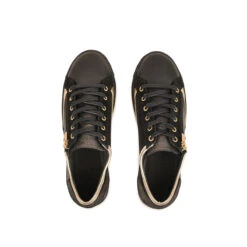 Pataugas JESTER/MIX F4H NOIR/DORÉ -Pataugas Soldes 628254 BASKET FEMME JESTER MIX F4H NOIR DORE 6