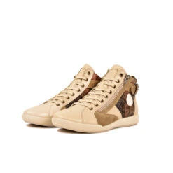 Pataugas PALME/CRI F4H BEIGE -Pataugas Soldes 628269 150 BASKET HAUTE FEMME PALME CRI F4H BEIGE 5