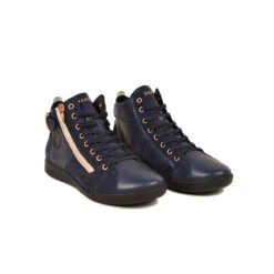 Pataugas PALME/MIX F4H MARINE/ROSE -Pataugas Soldes 628270 922 BASKET FEMME PALME MIX F4H MARINE ROSE 4