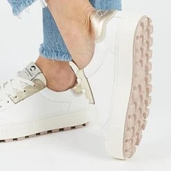 Pataugas ARAN/M F2H BLANC/DORÉ -Pataugas Soldes ARANMF2HBLANCDORE2