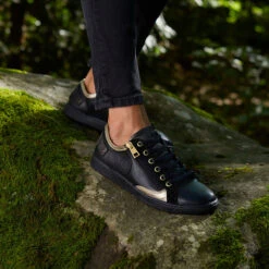 Pataugas JESTER/MIX F4H NOIR/DORÉ -Pataugas Soldes F Jester MIX Noir Dore